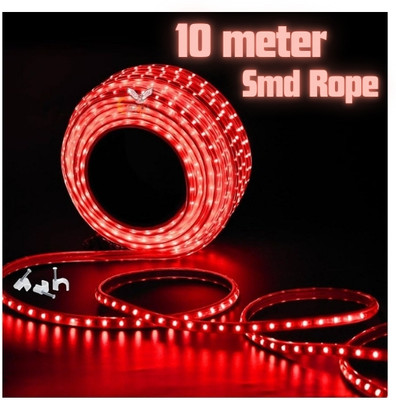 ANG LIGHTINGS 1200 LEDs 10 m Red Steady Strip Rice Lights(Pack of 1)
