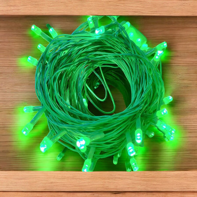 HASRU 100 LEDs 10.01 m Green Steady Bulb Rice Lights(Pack of 3)