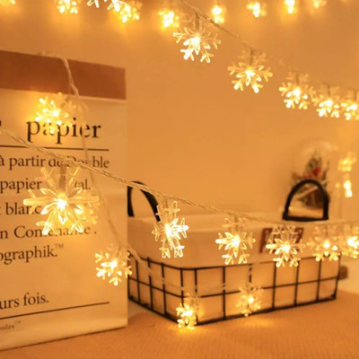 WunderVoX 14 LEDs 3.35 m Transparent Steady Snow Flake Rice Lights(Pack of 1)
