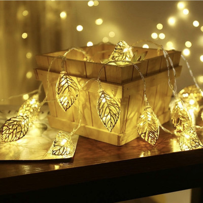 Jensi 10 LEDs 4 m Yellow Steady Leaf Rice Lights(Pack of 1)