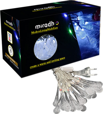 MIRADH 14 LEDs 3 m Blue Steady Water Drop Rice Lights(Pack of 1)