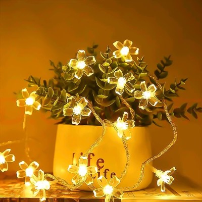 Refulgix 16 LEDs 3 m Yellow Steady Flower Rice Lights(Pack of 1)