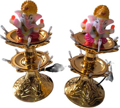 Shailaja Enterprises 14 LEDs 1 m Gold Steady Bulb Rice Lights(Pack of 2)