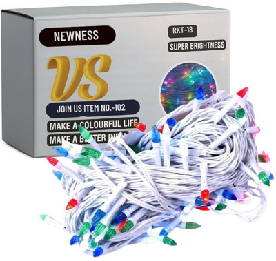 Newness 16 LEDs 3 m Multicolor Flickering String Rice Lights(Pack of 1)