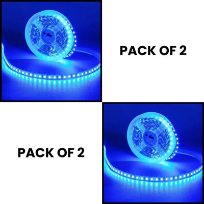 spark world 120 LEDs 5 m Blue Steady Strip Rice Lights(Pack of 2)