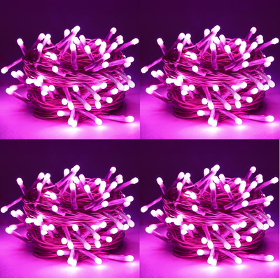 DOJI 36 LEDs 11 m Pink Steady String Rice Lights(Pack of 4)