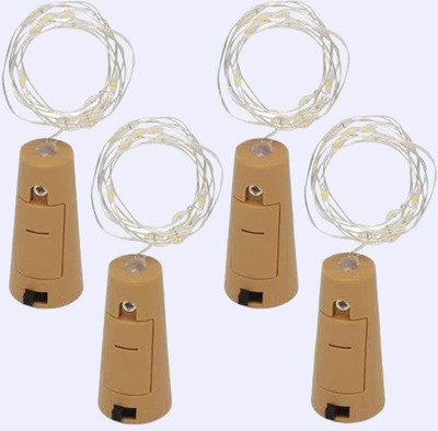 NAVDEEP COLLECTION 20 LEDs 1.98 m Yellow Steady String Rice Lights(Pack of 4)