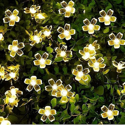 Kingdom 14 LEDs 10 m Yellow, White Steady Flower Rice Lights(Pack of 1)