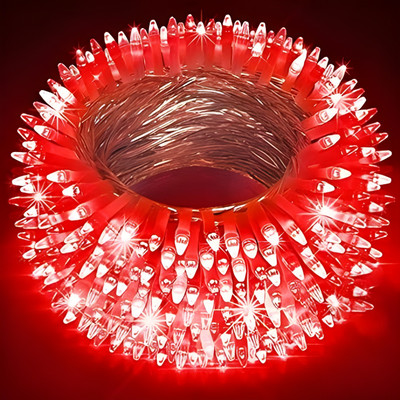 Kingdom 94 LEDs 22 m Red Steady String Rice Lights(Pack of 1)