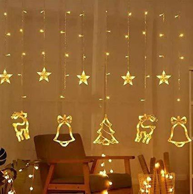 OSHD 138 LEDs 2.5 m Gold Steady Christmas Tree Rice Lights(Pack of 1)