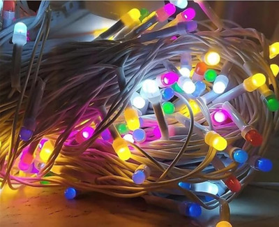 TECHGEAR 142 LEDs 34 m Multicolor Flickering Bulb Rice Lights(Pack of 1)