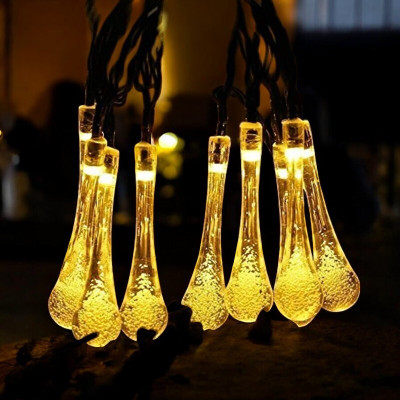 RaajaOutlets 20 LEDs 5.03 m Yellow Steady Water Drop Rice Lights(Pack of 1)