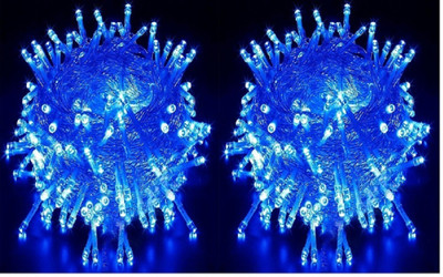 TECH GAMERZ 40 LEDs 12 m Blue Flickering String Rice Lights(Pack of 2)