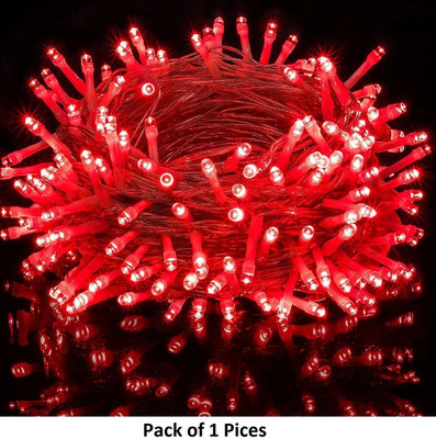 NEERUSSTORE 36 LEDs 12 m Red Steady Ball Rice Lights(Pack of 1)