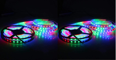 spark world 260 LEDs 4 m Multicolor Steady Strip Rice Lights(Pack of 2)