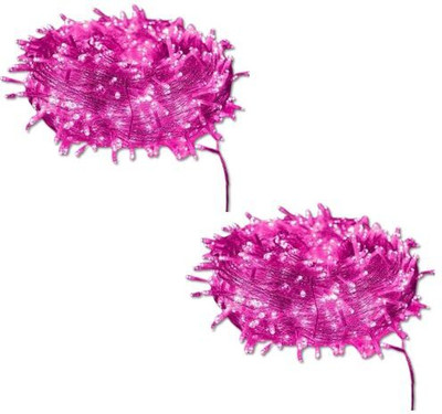 inooBeam 30 LEDs 7.01 m Pink Steady String Rice Lights(Pack of 2)