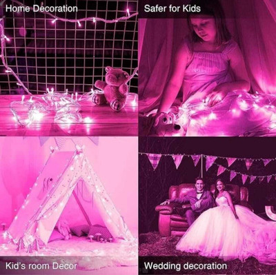 Meira Jewellery 40 LEDs 11 m Pink Steady String Rice Lights(Pack of 1)