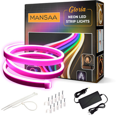 MANSAA 50 LEDs 5 m Pink Steady Strip Rice Lights(Pack of 1)