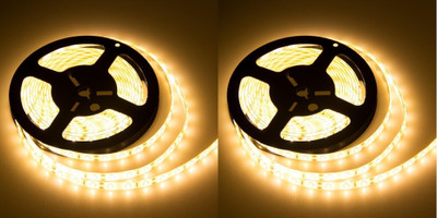 spark world 260 LEDs 4 m Yellow Steady Strip Rice Lights(Pack of 2)