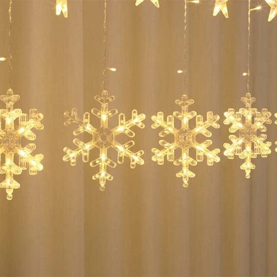 Lexton 130 LEDs 3 m Yellow Flickering Snow Flake Rice Lights(Pack of 1)