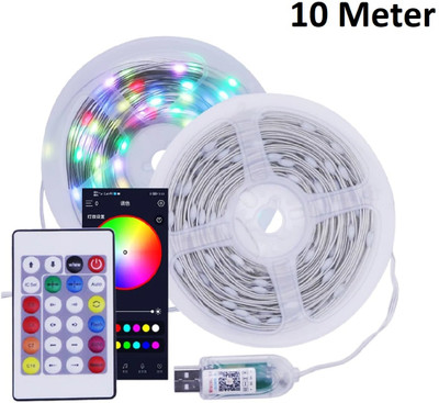 Khan Saar 14 LEDs 10 m Multicolor Steady Christmas Tree Rice Lights(Pack of 1)