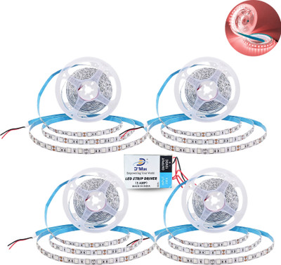 D'Mak 4 LEDs 5 m Red Flickering Bulb Rice Lights(Pack of 4)