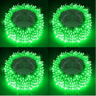 TECH GAMERZ 40 LEDs 12 m Green Flickering String Rice Lights(Pack of 4)