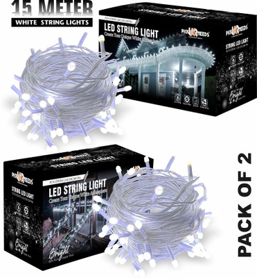 Daily Needs Shop 40 LEDs 15 m White Steady String Rice Lights(Pack of 2)