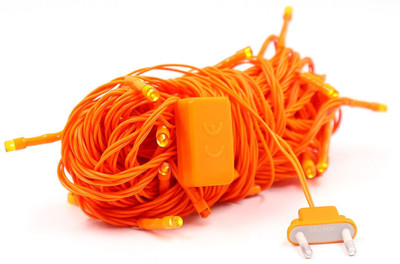 buddies cart 40 LEDs 10 m Orange Steady Bulb Rice Lights(Pack of 1)