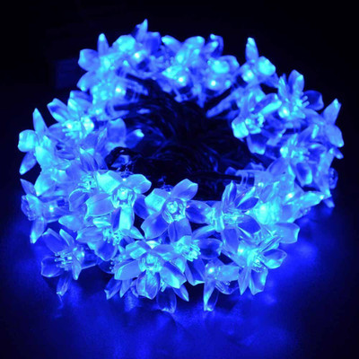 QUACE 16 LEDs 3 m Blue Steady Flower Rice Lights(Pack of 1)