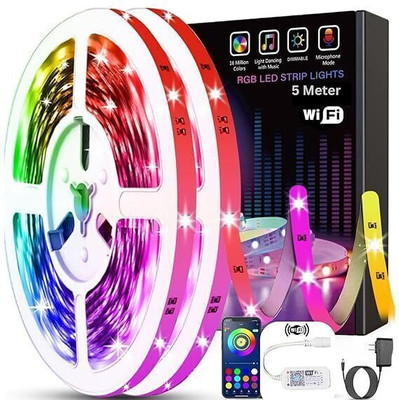 TUNEO 300 LEDs 5 m Multicolor Color Changing Strip Rice Lights(Pack of 1)