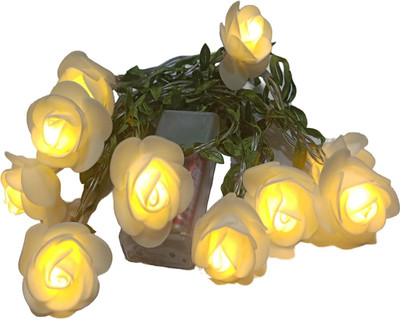 NISCO 10 LEDs 2 m Yellow Steady Leaf Rice Lights(Pack of 1)