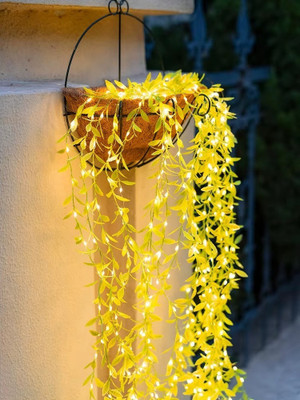 NKL 200 LEDs 3 m Yellow Flickering Leaf Rice Lights(Pack of 1)