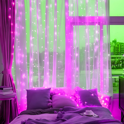 TECHGEAR 94 LEDs 22 m Pink Flickering Bulb Rice Lights(Pack of 1)