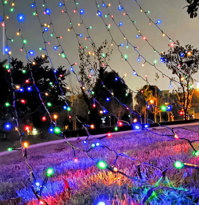 pompeo 80 LEDs 15 m Multicolor Flickering Bulb Rice Lights(Pack of 1)