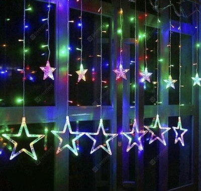 jency Innovate 140 LEDs 5.08 m Multicolor Steady, Flickering Star Rice Lights(Pack of 1)