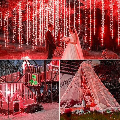 KINIS 100 LEDs 20 m Red Steady String Rice Lights(Pack of 1)