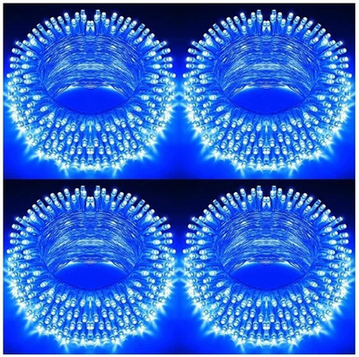 PKG 40 LEDs 11 m Blue Steady Bulb Rice Lights(Pack of 1)