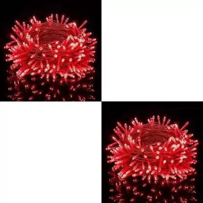ENRICHOUR HOME - ERH 40 LEDs 12 m Red Steady Strip Rice Lights(Pack of 2)