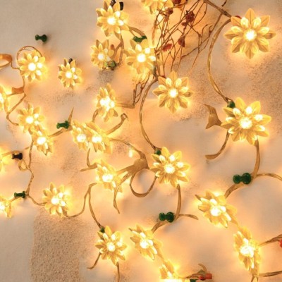 RaajaOutlets 20 LEDs 4.5 m Yellow Steady Flower Rice Lights(Pack of 1)