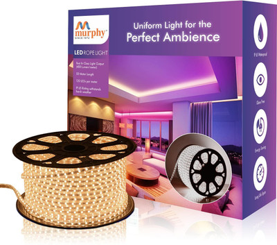 MURPHY 2400 LEDs 17.5 m Yellow Steady String Rice Lights(Pack of 1)