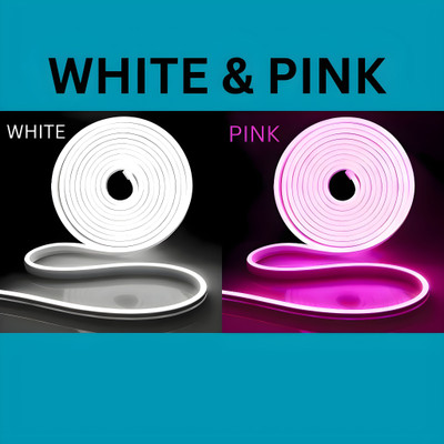 shinepark 600 LEDs 5 m White, Pink Steady Strip Rice Lights(Pack of 2)