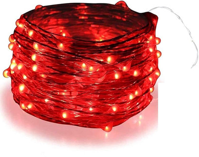 GIGAWATTS 21 LEDs 7 m Red Flickering String Rice Lights(Pack of 1)