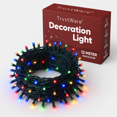 Trust Ware 40 LEDs 12 m Multicolor Color Changing, Flickering, Steady String Rice Lights(Pack of 2)