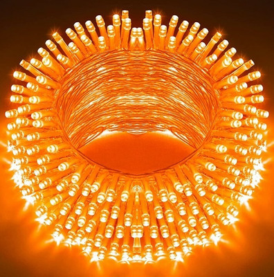 MPROW 40 LEDs 11 m Orange Steady Bulb Rice Lights(Pack of 2)