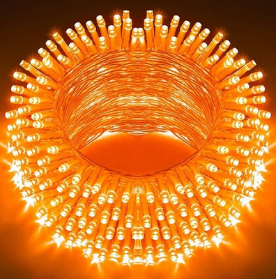 MPROW 40 LEDs 11 m Orange Steady Bulb Rice Lights(Pack of 2)