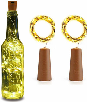 Swastik Creation 20 LEDs 0.18 m Multicolor Color Changing Strip Rice Lights(Pack of 2)