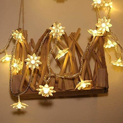 MG TRADING 20 LEDs 5 m Yellow Steady Flower Rice Lights(Pack of 1)