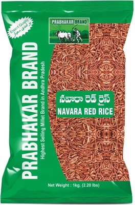 Prabhakar Brand Navara Rice Brown Everyday Rice (Medium Grain, Unpolished)(1 kg)