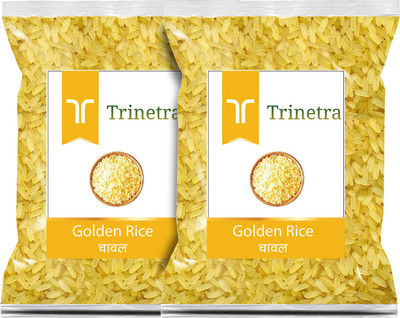 Trinetra Golden Rice 400Gm Each (Pack Of 2) Long Rice / Chawal (800 g) Yellow Raw Rice (Long Grain, Raw)(0.8 kg)